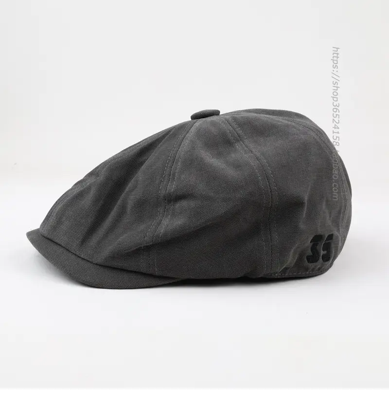 Men's Navy Blue Japanese Peaked Cap Drawstring — feature 1
