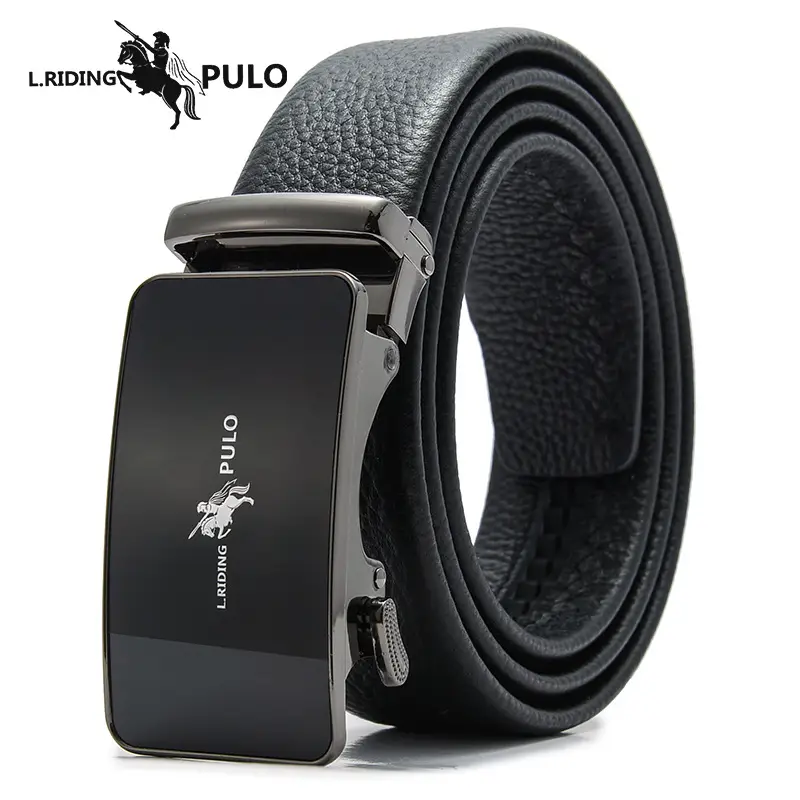 Men's Pure Cowhide Belt with Automatic Buckle & Red Gift Box - Image 2