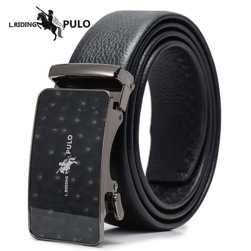 Men's Pure Cowhide Belt with Automatic Buckle & Red Gift Box - Image 5