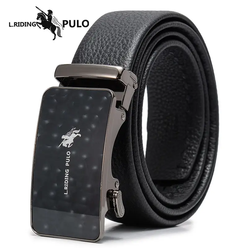 Men's Pure Cowhide Belt with Automatic Buckle & Red Gift Box - Image 6