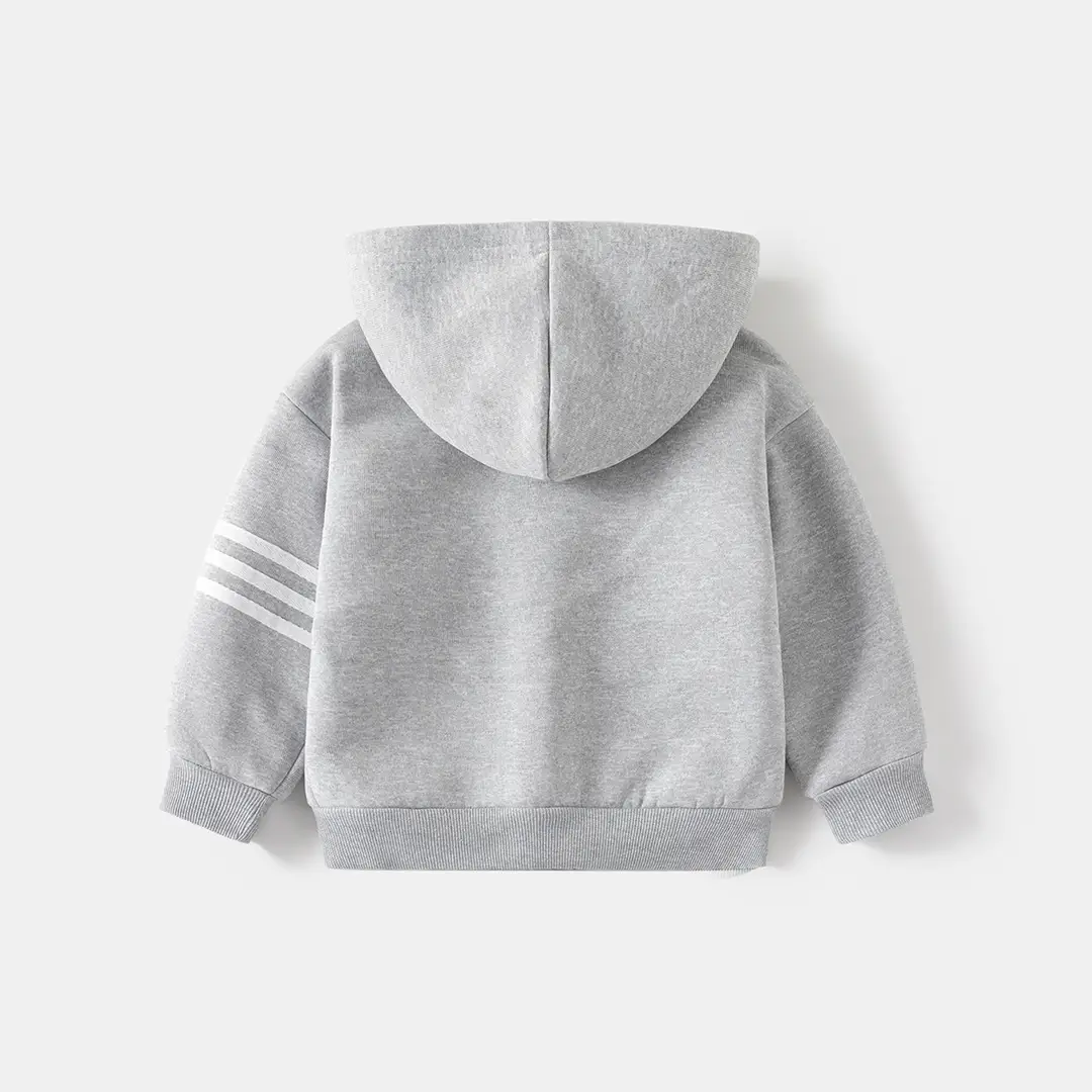 Children's Hooded Sweatshirt 2026 Autumn New Style Boys' Fleece Top Baby Zip-Up Jacket Sweatshirt Wholesale