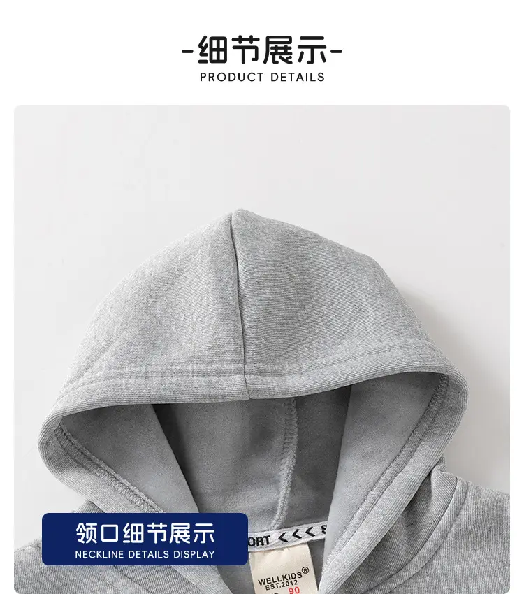 Children's Hooded Sweatshirt 2026 Autumn New Style Boys' Fleece Top Baby Zip-Up Jacket Sweatshirt Wholesale — feature 11