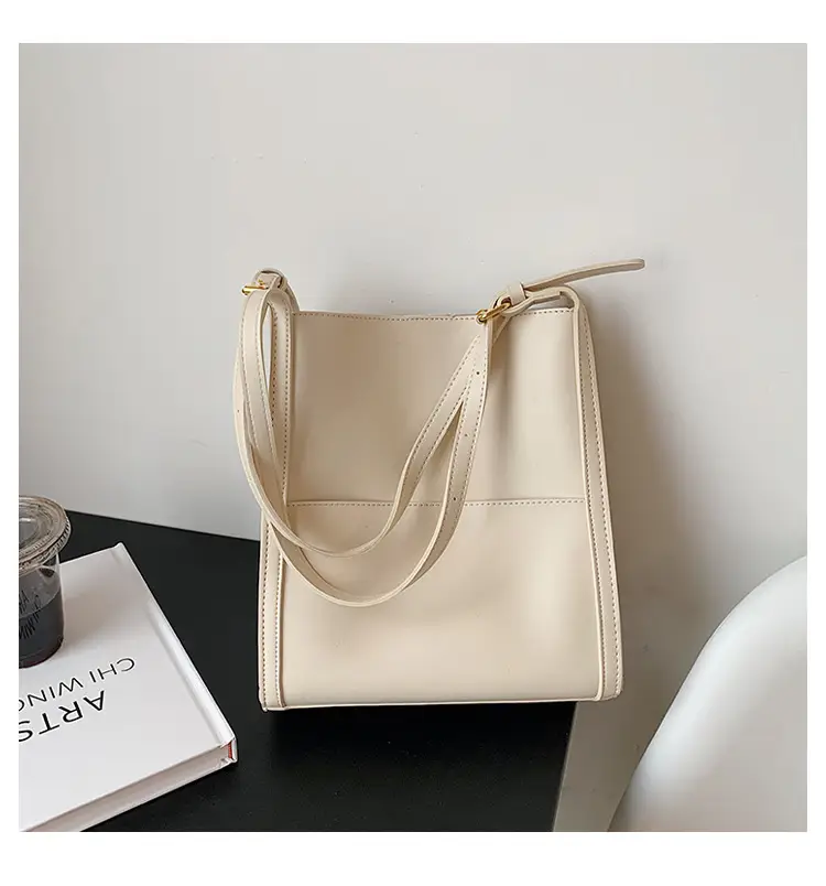 Women's Large Capacity Shoulder Messenger Bag Cream Gold — feature 20