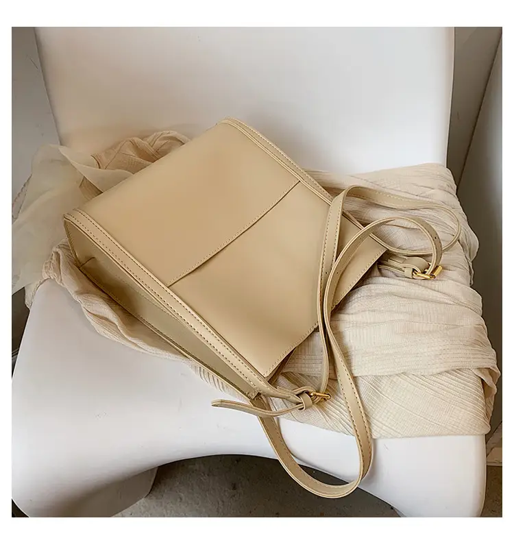 Women's Large Capacity Shoulder Messenger Bag Cream Gold — feature 26