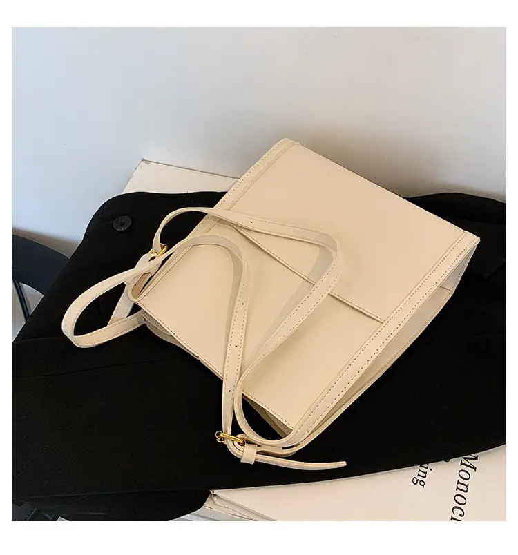 Women's Large Capacity Shoulder Messenger Bag Cream Gold — feature 29