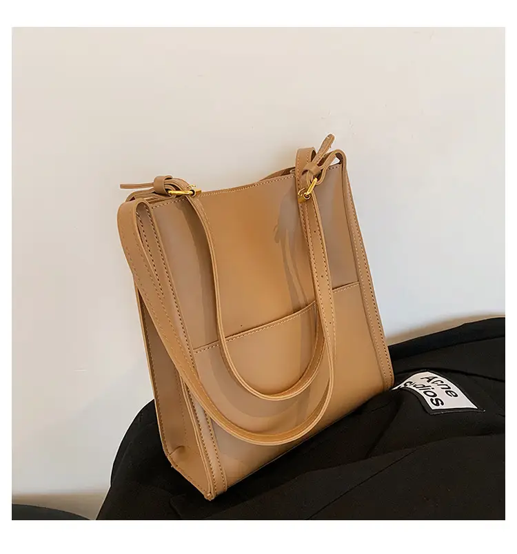 Women's Large Capacity Shoulder Messenger Bag Cream Gold — feature 31