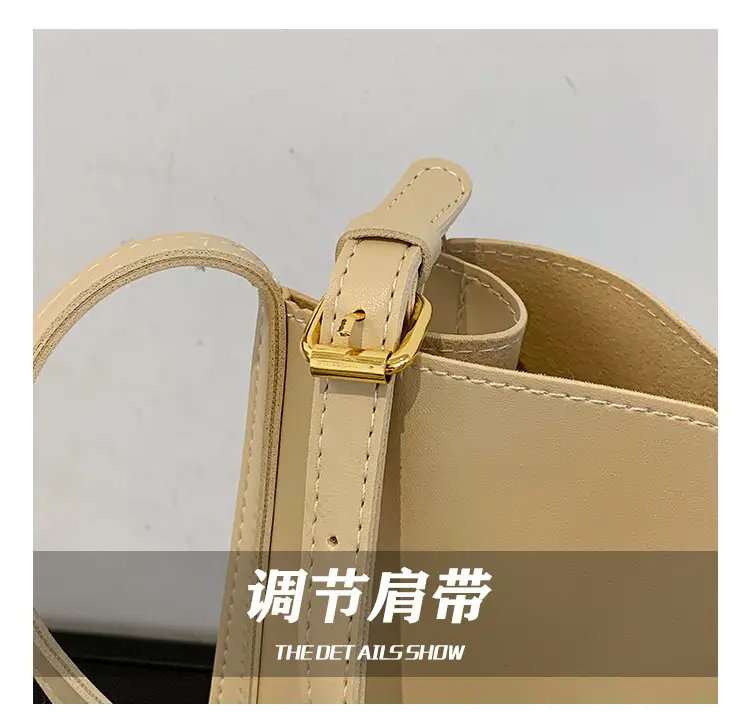 Women's Large Capacity Shoulder Messenger Bag Cream Gold — feature 5