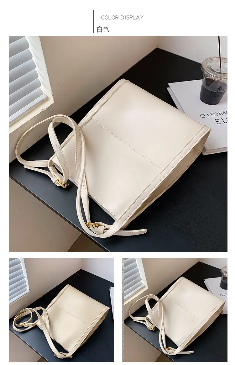 Women's Large Capacity Shoulder Messenger Bag Cream Gold — feature 8