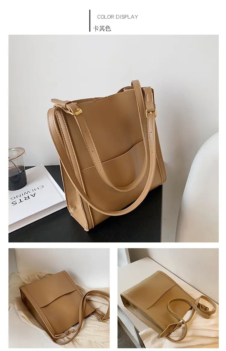 Women's Large Capacity Shoulder Messenger Bag Cream Gold — feature 9