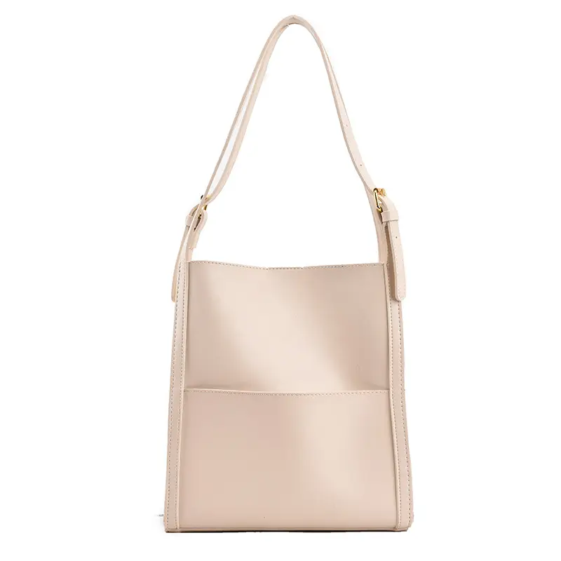 Women's Large Capacity Shoulder Messenger Bag Cream Gold - Image 3