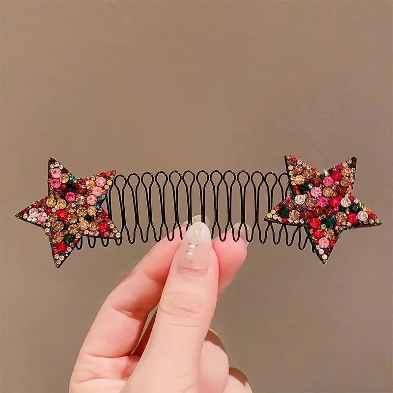 Rhinestone Hair Comb for Women Broken Hair Fix