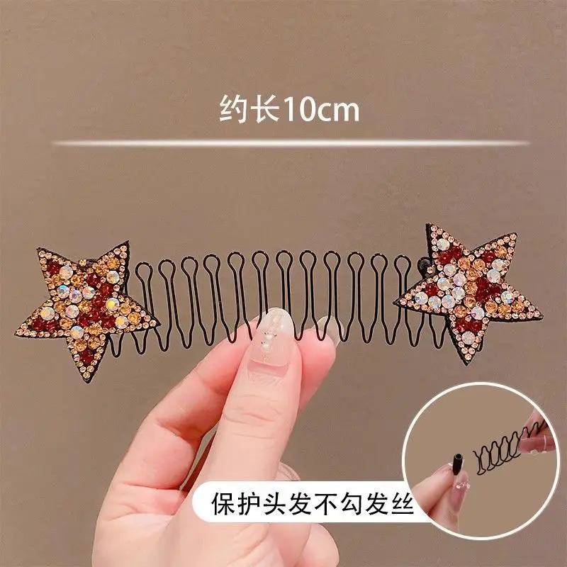 Rhinestone Hair Comb for Women Broken Hair Fix