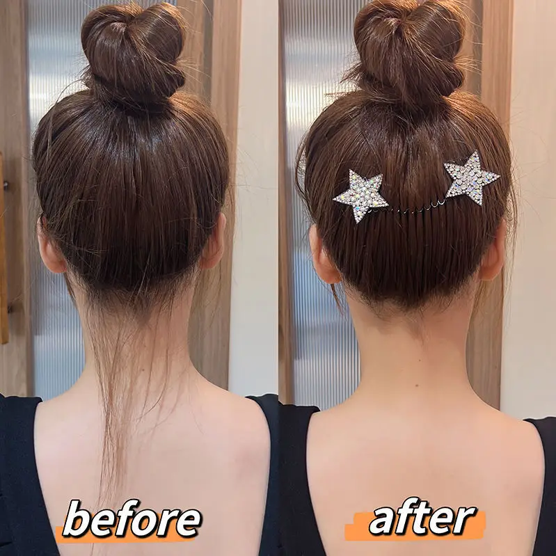 Rhinestone Hair Comb for Women Broken Hair Fix