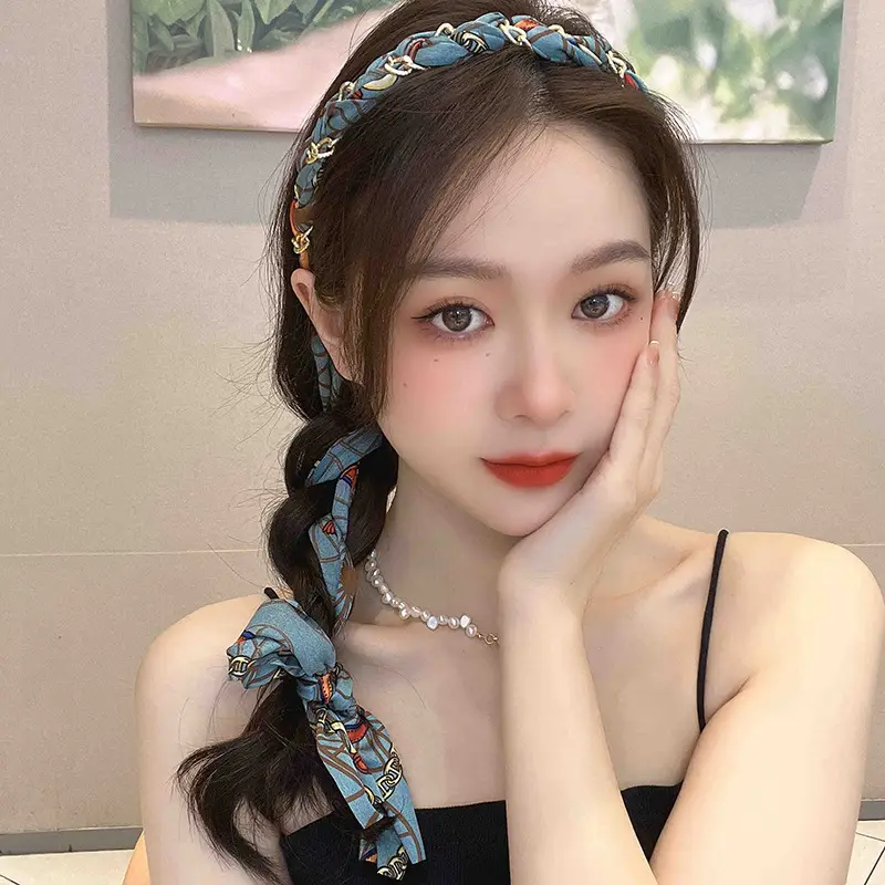 Black Satin High Cranial Hairband for Women - Image 18