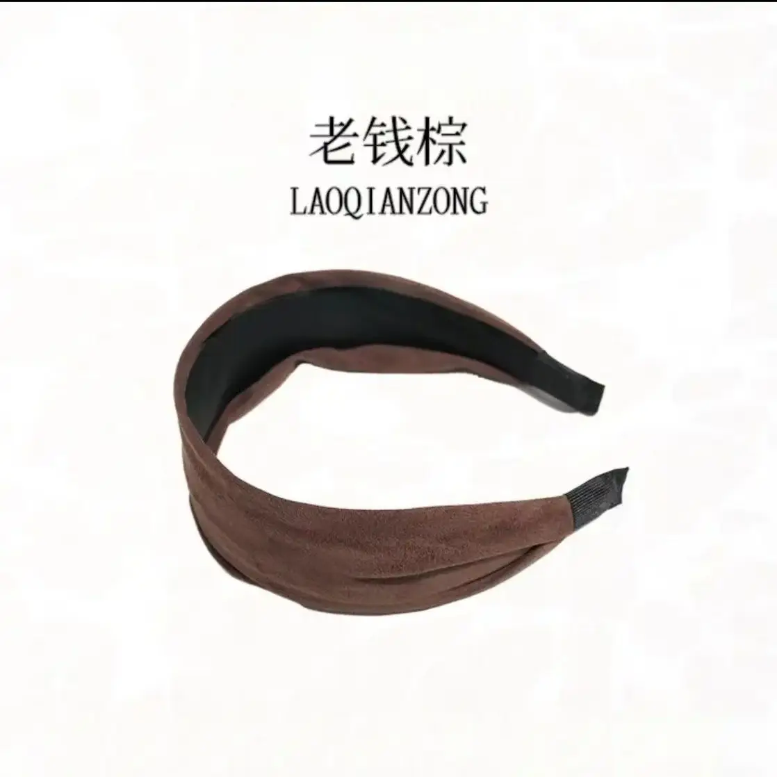 Black Satin High Cranial Hairband for Women - Image 44