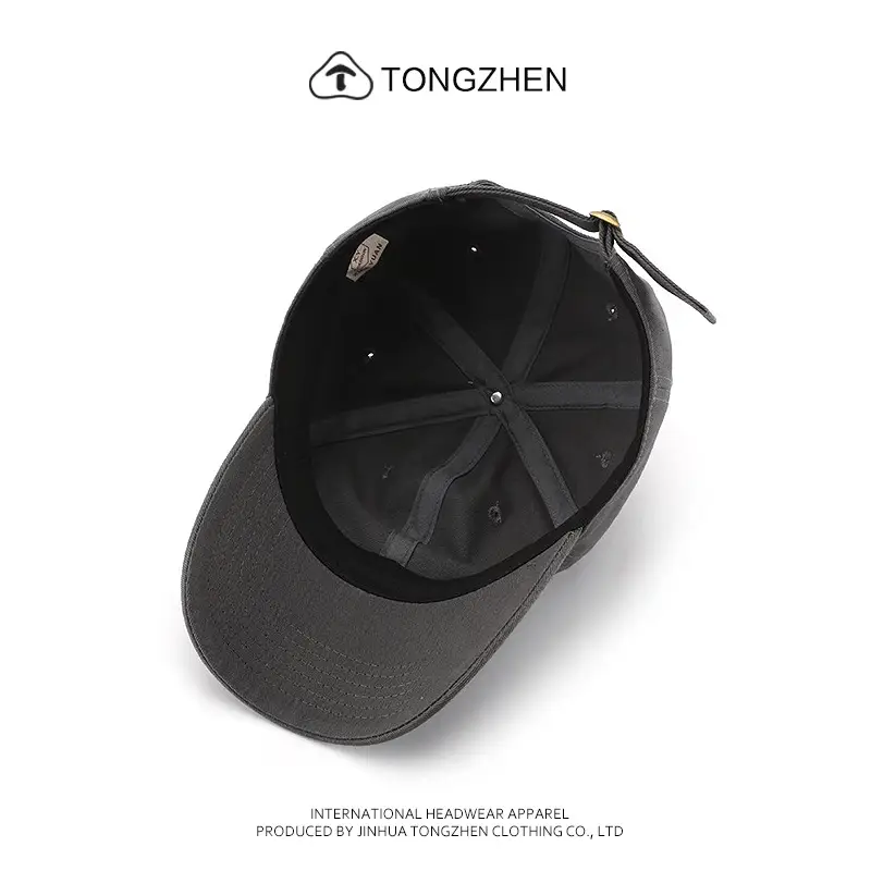 Men's Light Gray Big Head Baseball Cap - Image 20