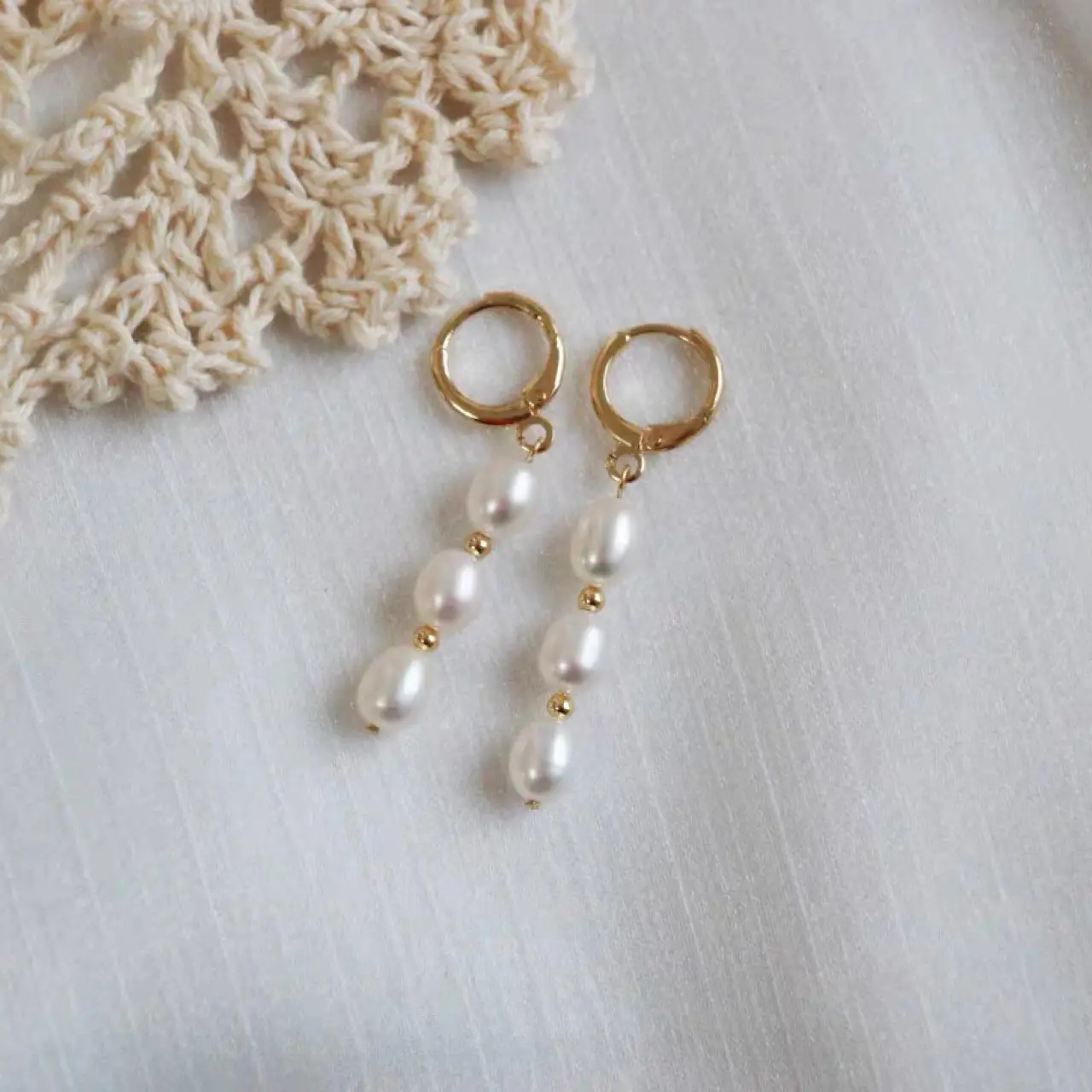 Natural Freshwater Pearl Earrings for Girls - Image 2