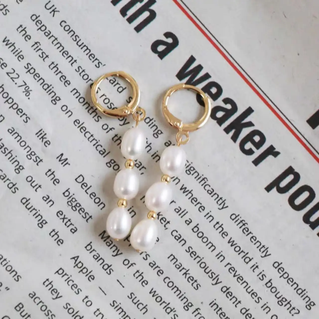 Natural Freshwater Pearl Earrings for Girls - Image 3