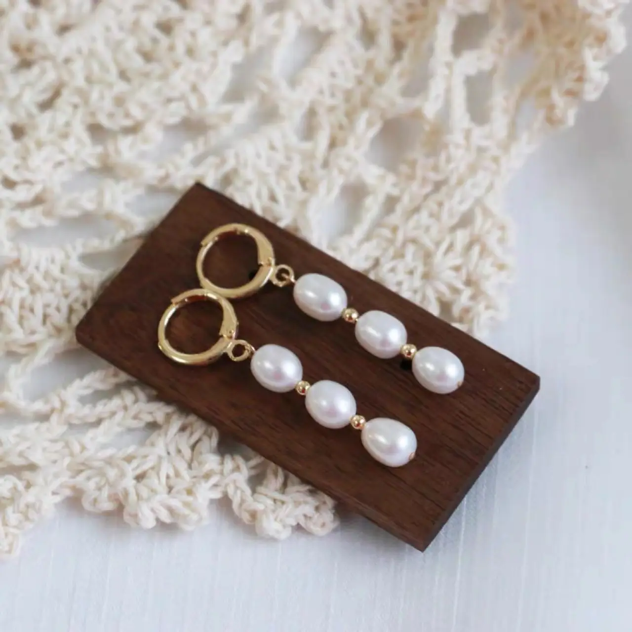 Natural Freshwater Pearl Earrings for Girls - Image 4