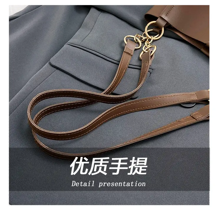 Women's Brown Leather Tote Bag with Chain Strap — feature 6