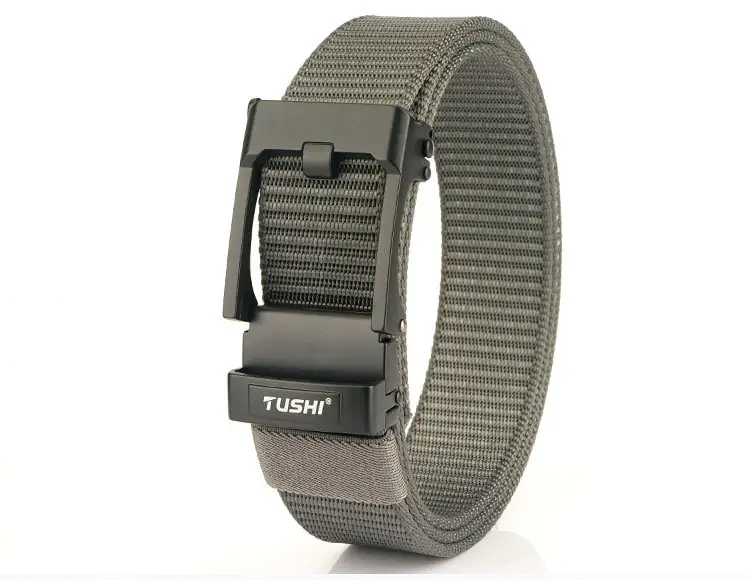 TUSHI Men's Black Nylon Toothless Belt with Silver Buckle β feature 18