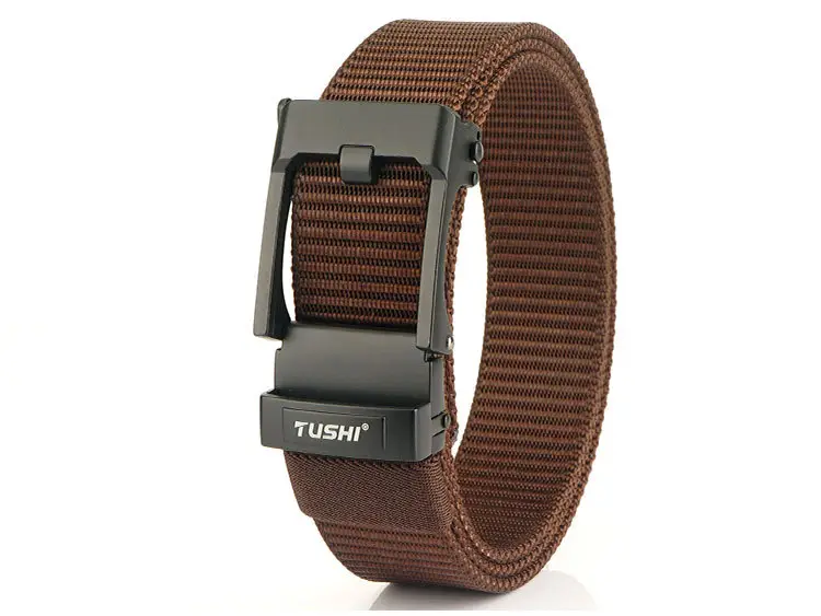 TUSHI Men's Black Nylon Toothless Belt with Silver Buckle β feature 22
