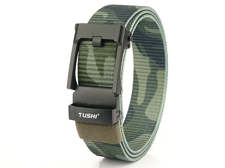 TUSHI Men's Black Nylon Toothless Belt with Silver Buckle β feature 25