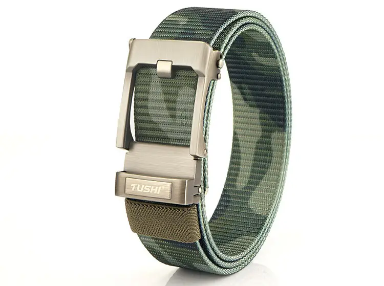 TUSHI Men's Black Nylon Toothless Belt with Silver Buckle β feature 35