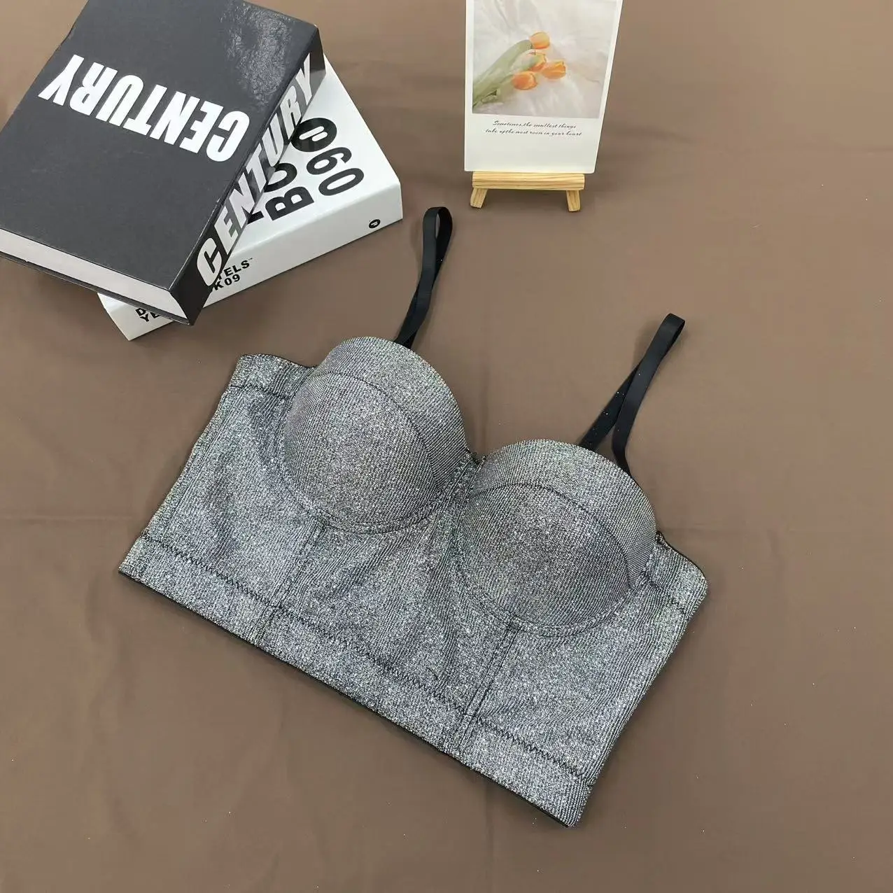Sexy Glitter Strapless Corset Plus Size — feature 10