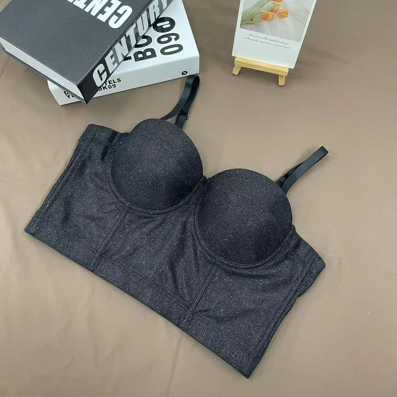Sexy Glitter Strapless Corset Plus Size — feature 12