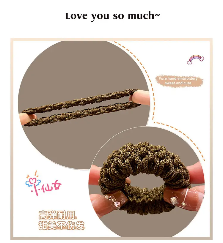 2023 New High-End Elastic Hair Rings for Girls & Students — feature 3