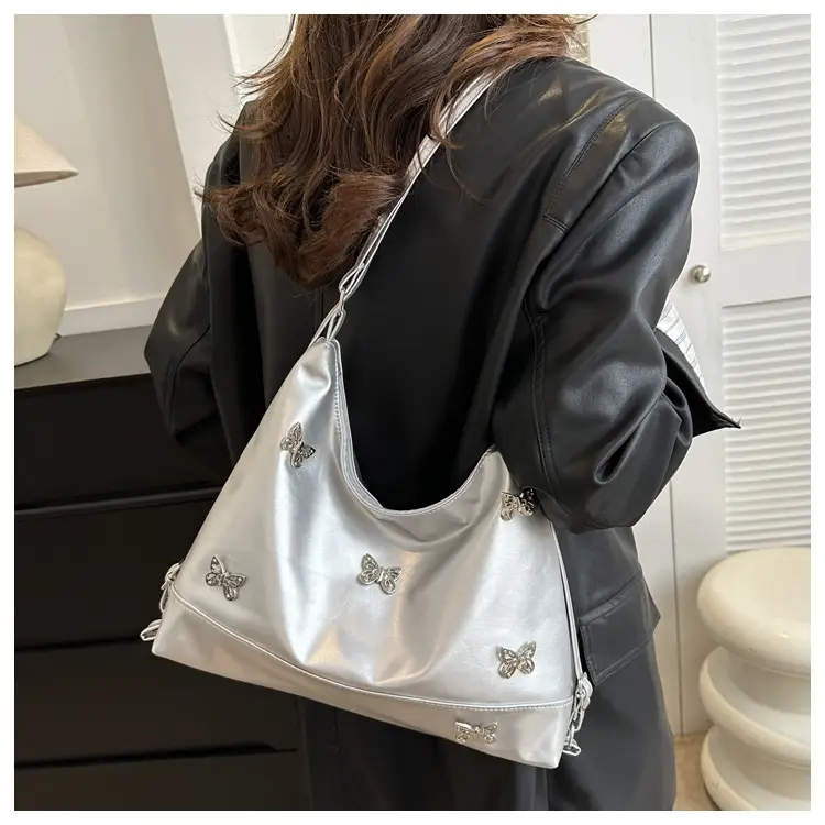Black Leather Butterfly Shoulder Bag for Women — feature 11