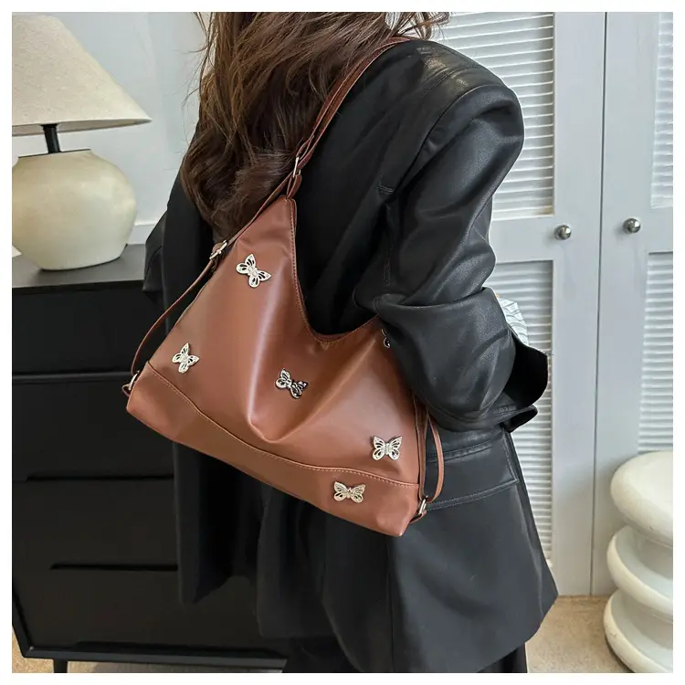 Black Leather Butterfly Shoulder Bag for Women — feature 14
