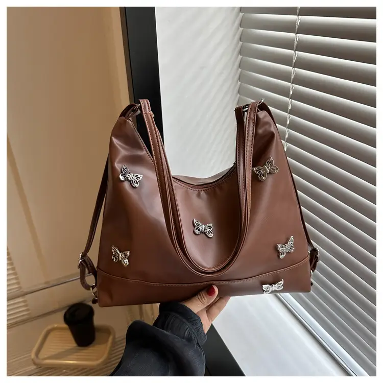 Black Leather Butterfly Shoulder Bag for Women — feature 21