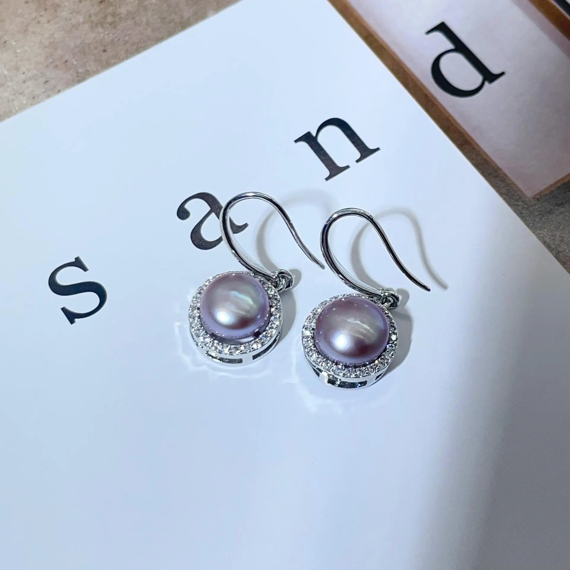 Pearl Earrings Bird's Nest Design Gold Plated 2024 - Image 3