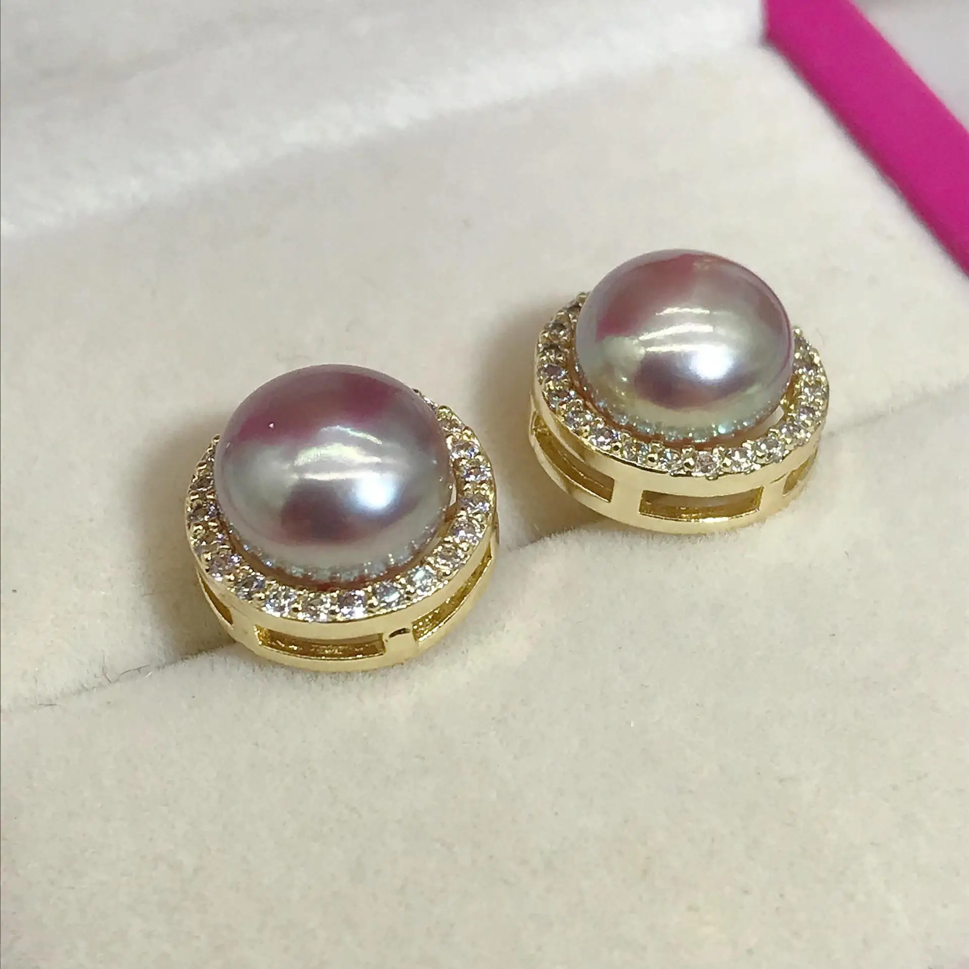 Pearl Earrings Bird's Nest Design Gold Plated 2024 - Image 10