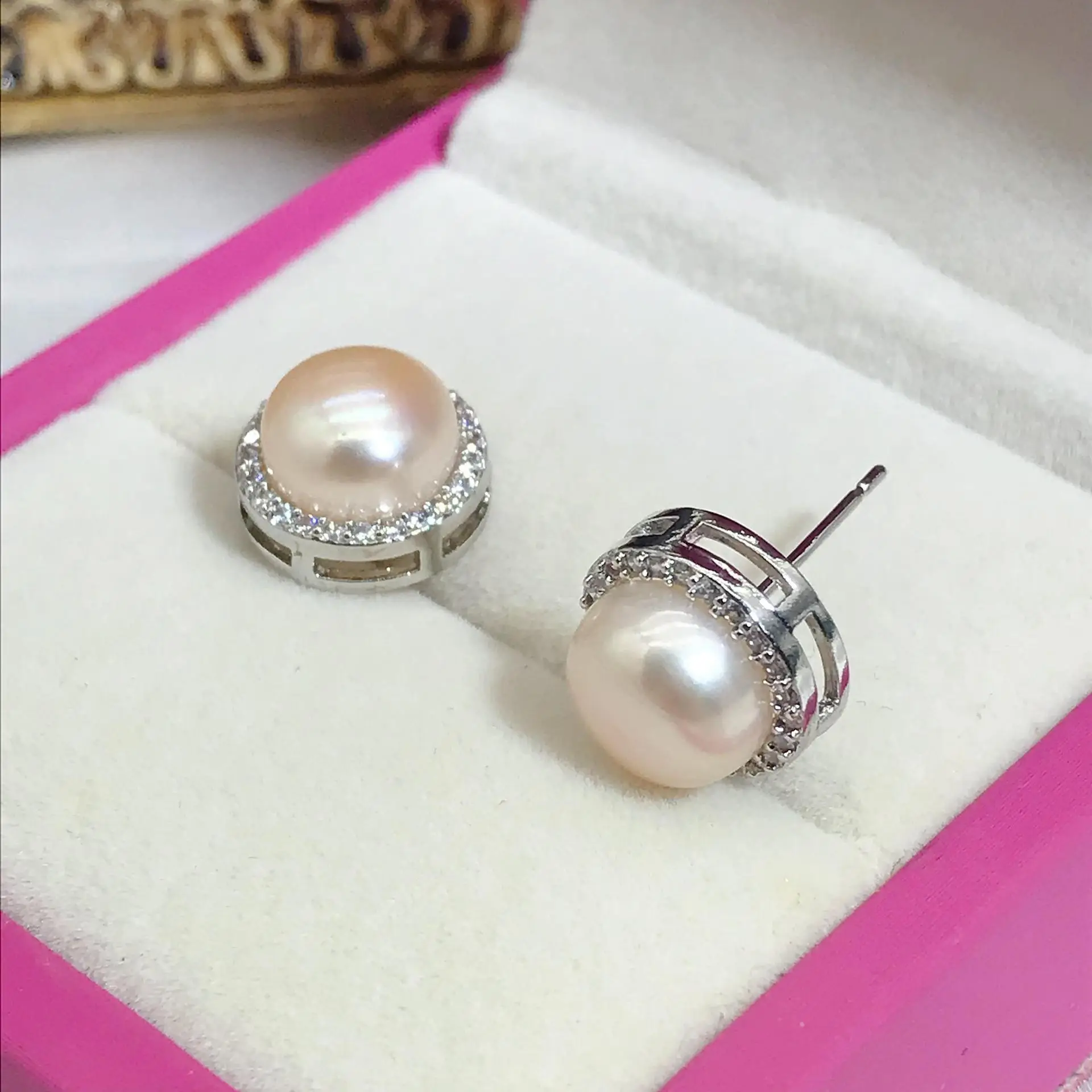Pearl Earrings Bird's Nest Design Gold Plated 2024 - Image 12