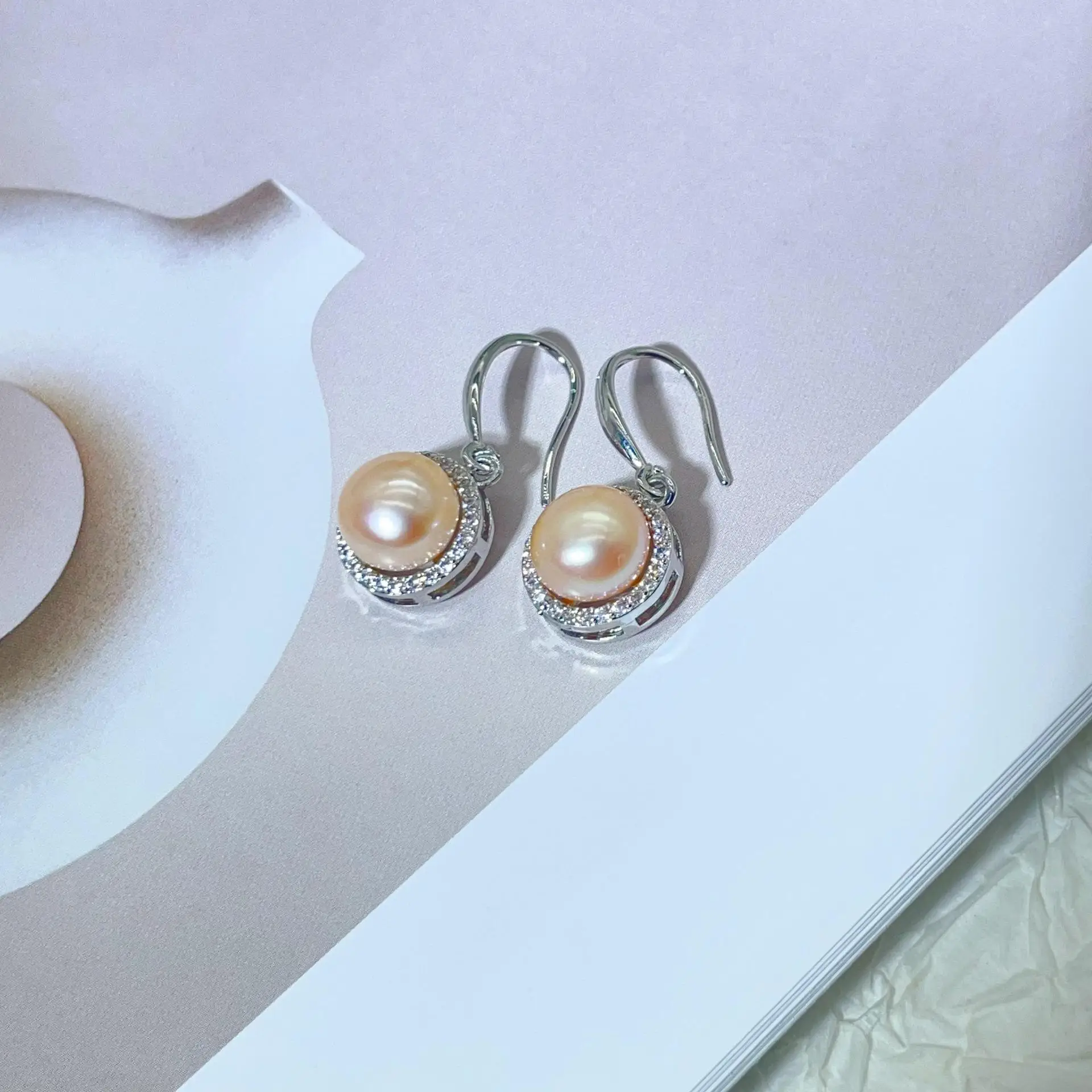 Pearl Earrings Bird's Nest Design Gold Plated 2024 - Image 2