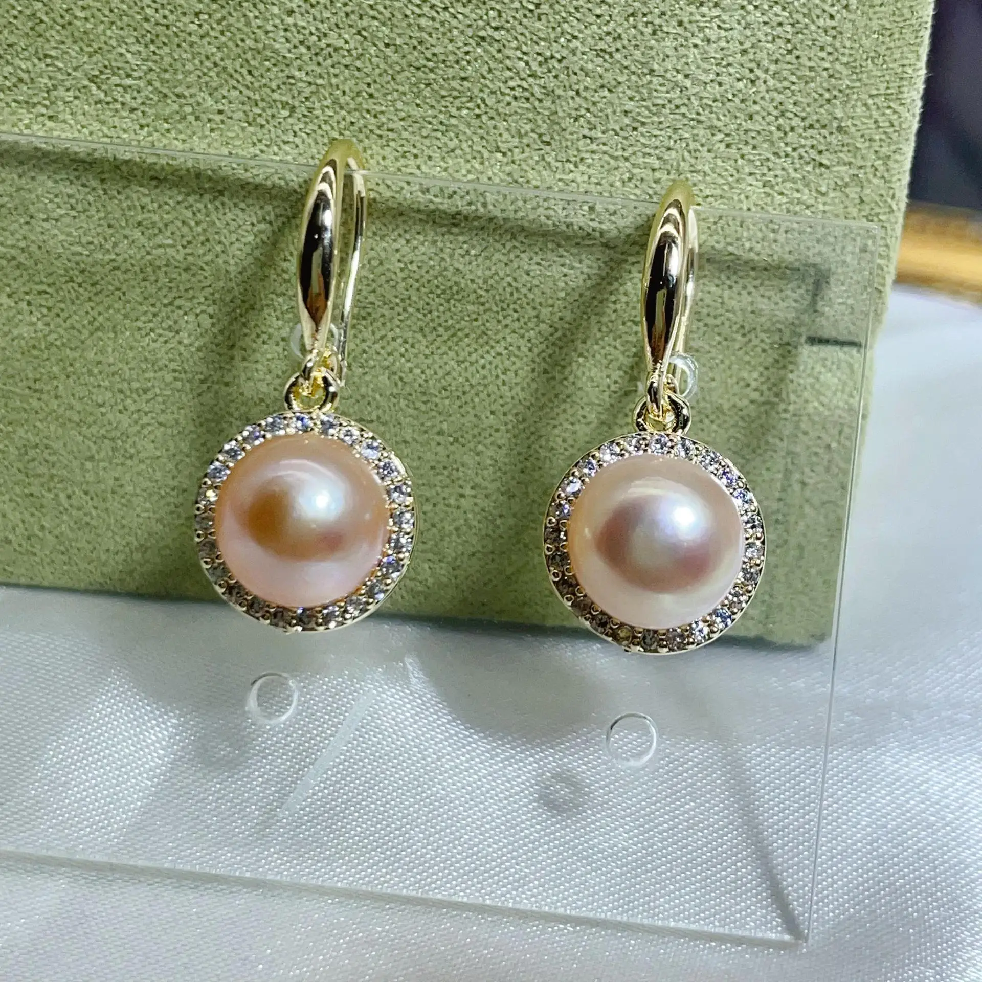 Pearl Earrings Bird's Nest Design Gold Plated 2024 - Image 4