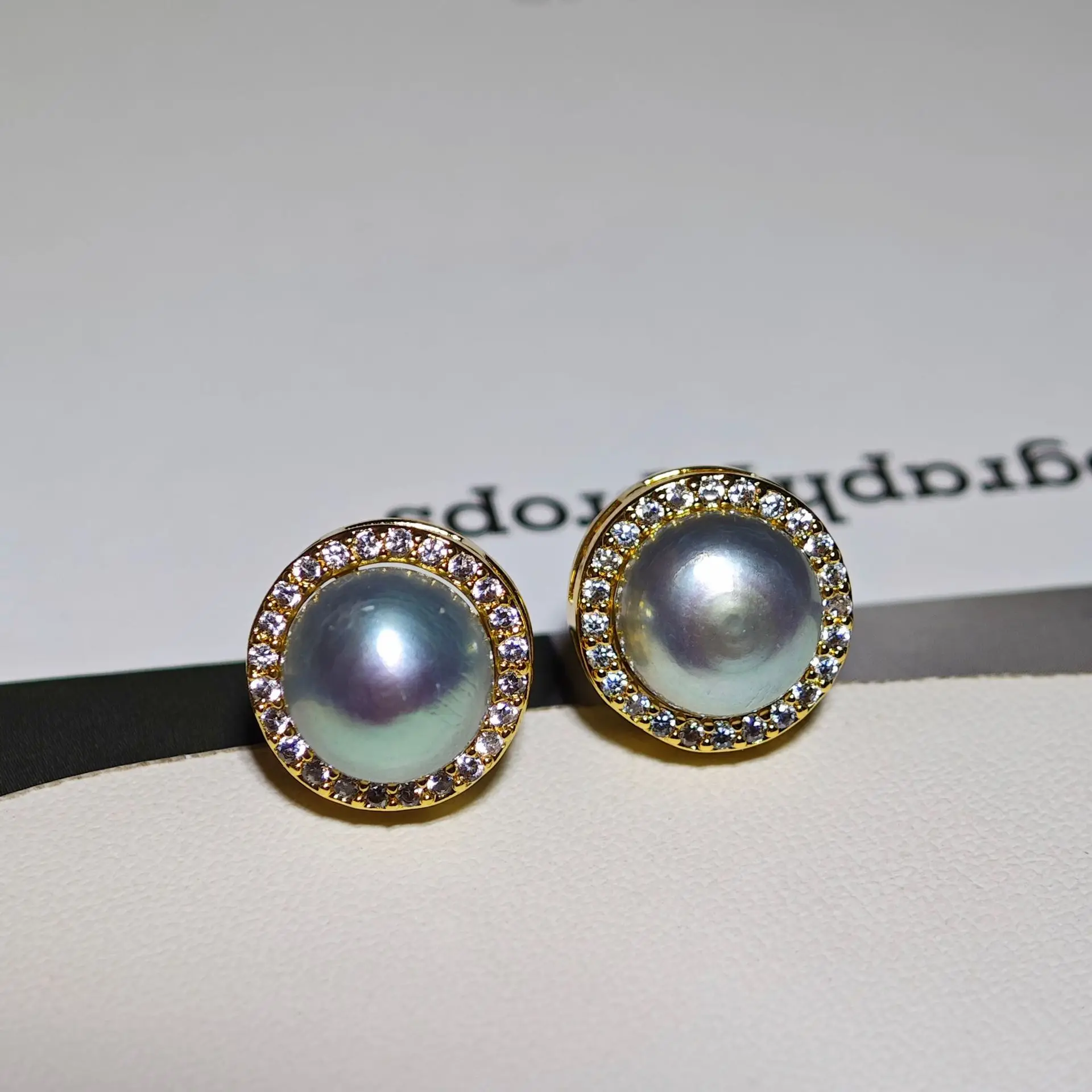 Pearl Earrings Bird's Nest Design Gold Plated 2024 - Image 7