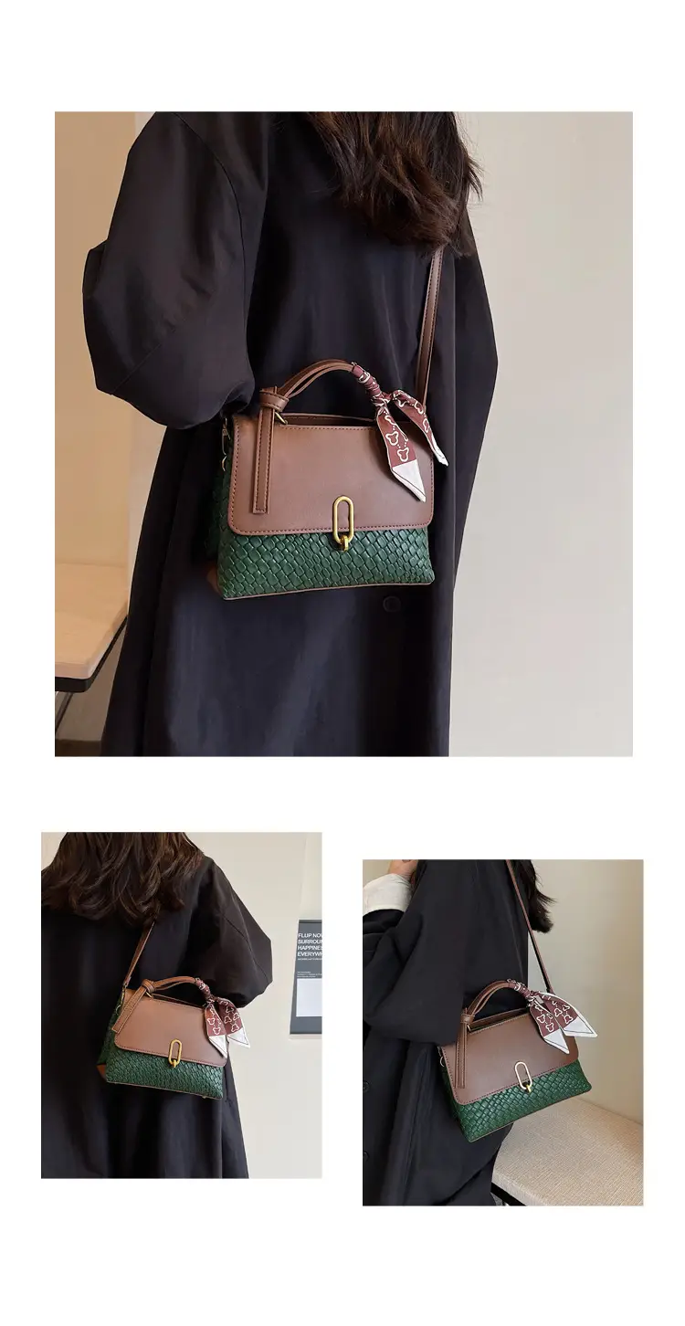 Green Crocodile Textured Women's Shoulder Bag New 2023 — feature 23