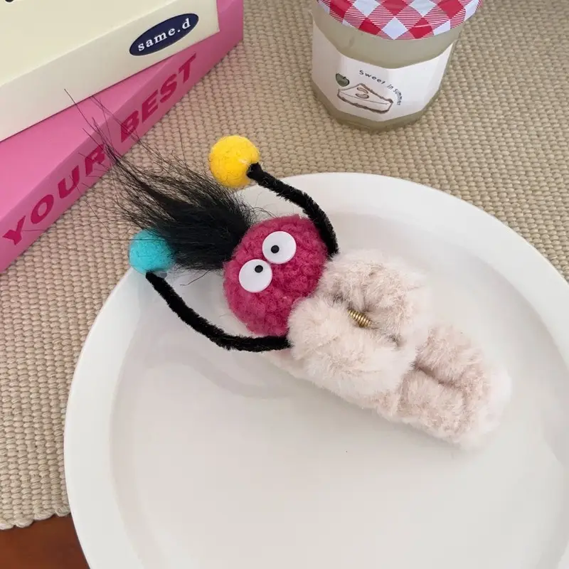 Plush Hair Clips for Girls - Cute Doll Back of Head Shark Clip - Image 4
