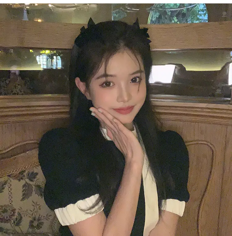 Wang Xinling Black Velvet Bow Hairpin Clips Summer Princess Head Clip — feature 9
