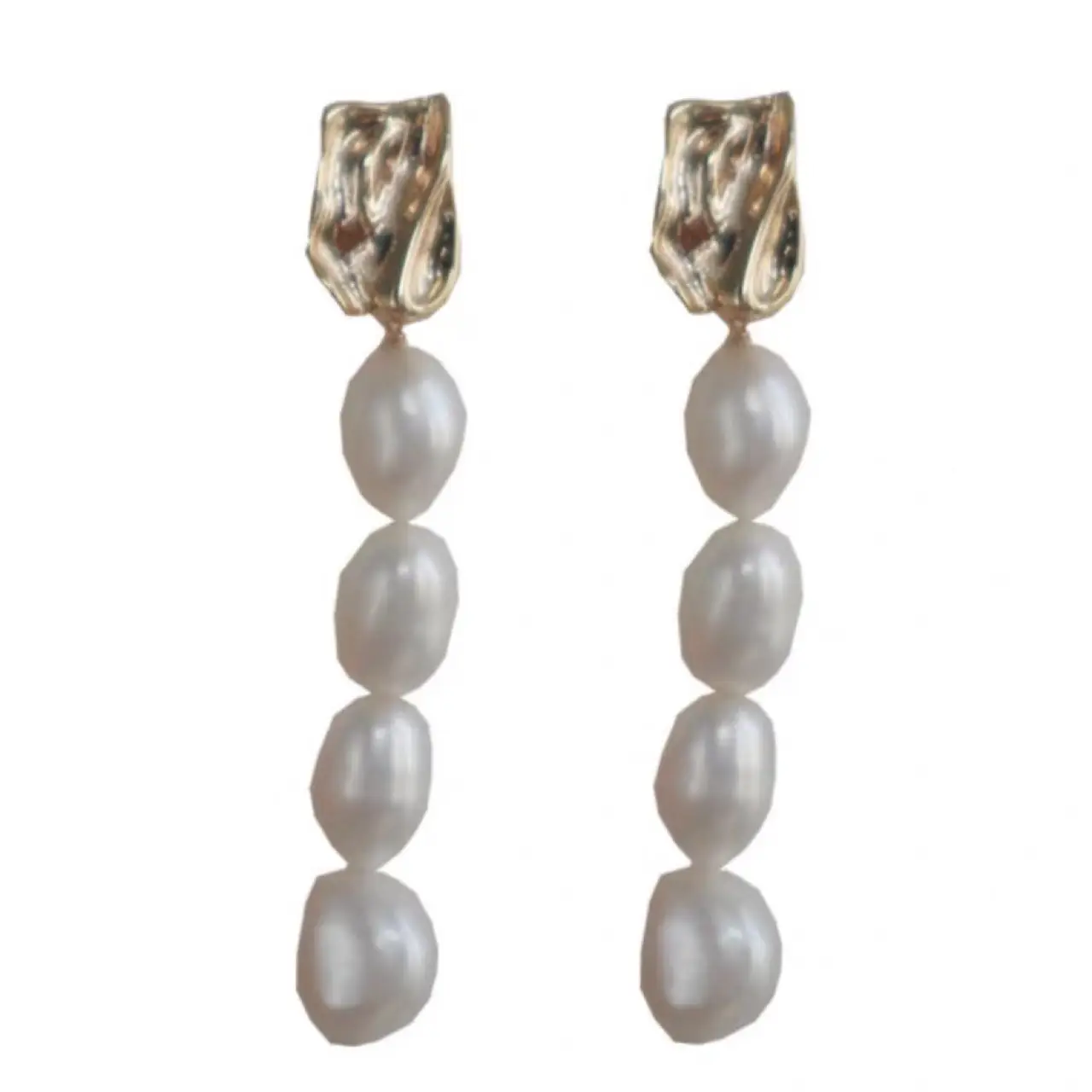 Natural Pearl Earrings for Face Skinny Round Face Retro Sense