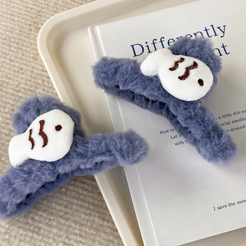 Blue Fish Plush Hair Clip for Women 2026 - Image 3
