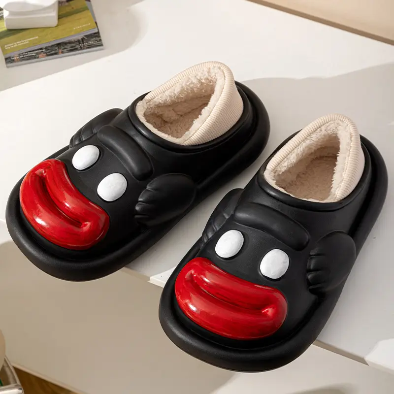 2025 New Style Sausage-Shaped Cotton Slippers for Women, Autumn and Winter Non-Slip Comfortable Warm Home Casual Outdoor Cotton Slippers for Men - Image 5