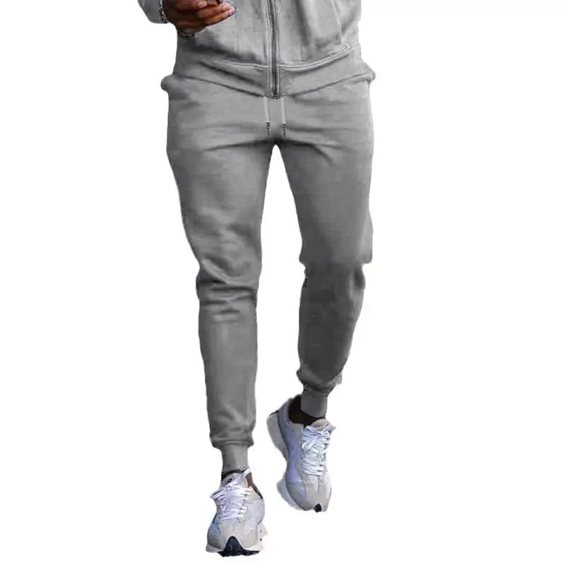 2025 Men's Blue Casual Pants with Zip Front