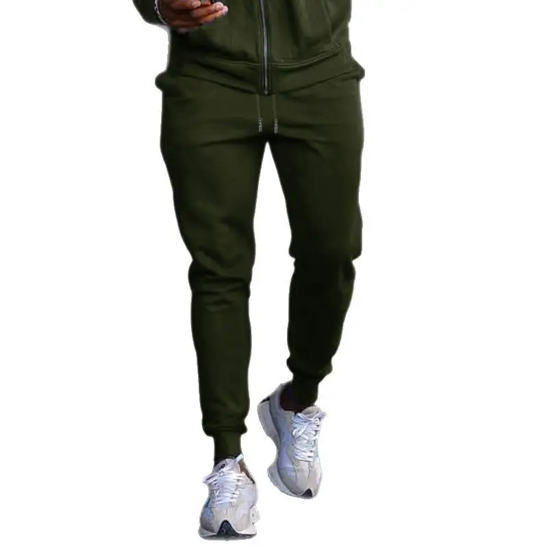 2025 Men's Blue Casual Pants with Zip Front