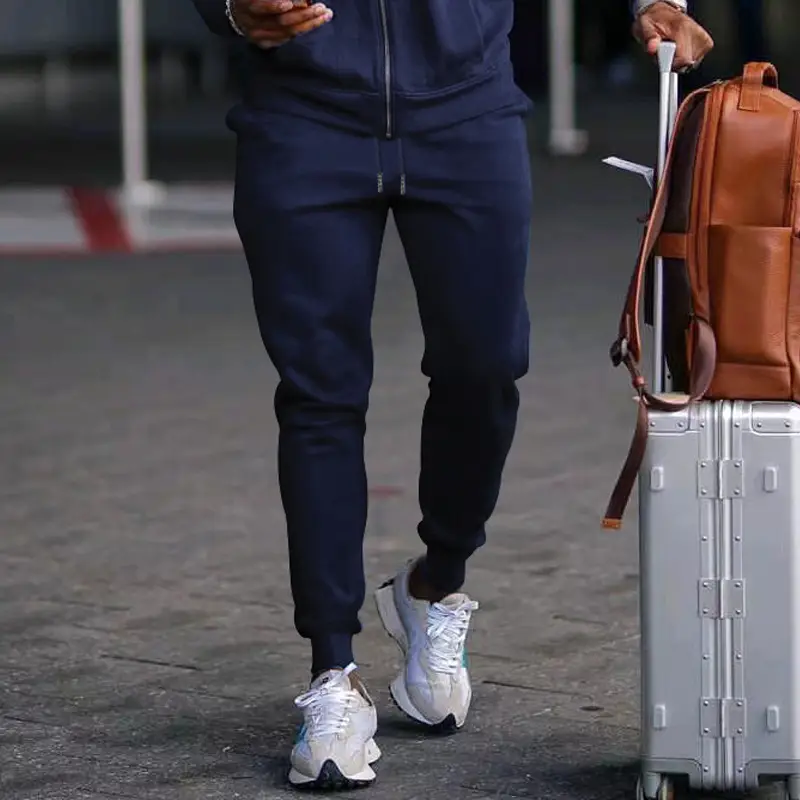 2025 Men's Blue Casual Pants with Zip Front — feature 11