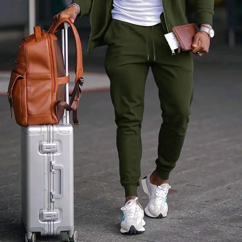 2025 Men's Blue Casual Pants with Zip Front — feature 26